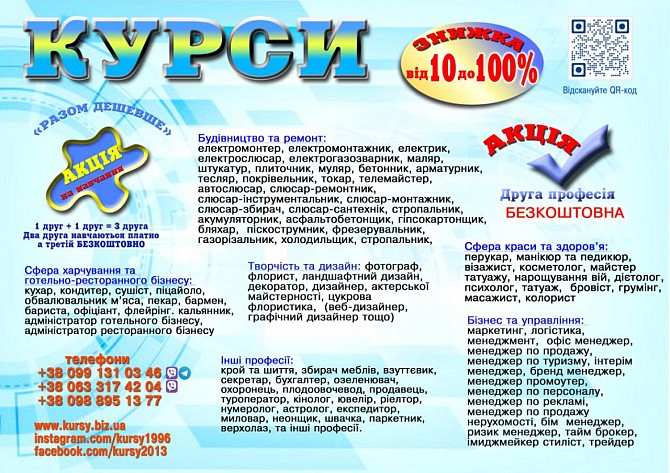 Курси кухаря, електрика, зварника, слюсаря, маляра Киев - изображение 1