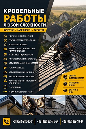Ремонт и монтаж крыш под ключ | Кровельные работы Днепр - изображение 1